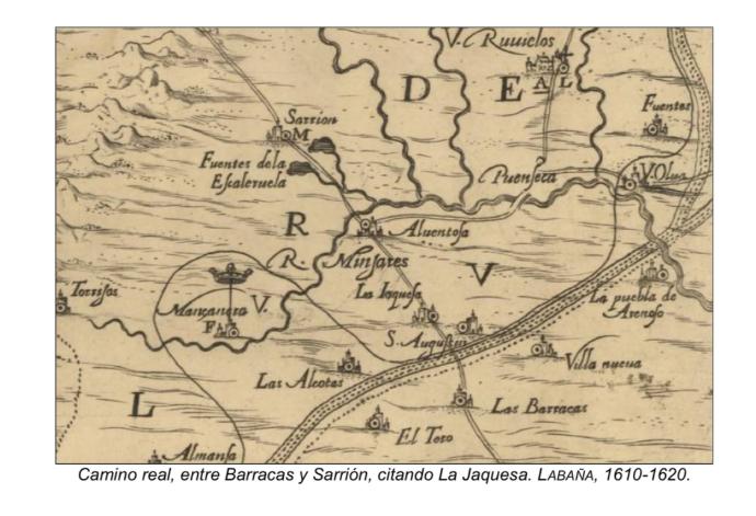 plano del camino real Barracas a la Jaquesa camino real